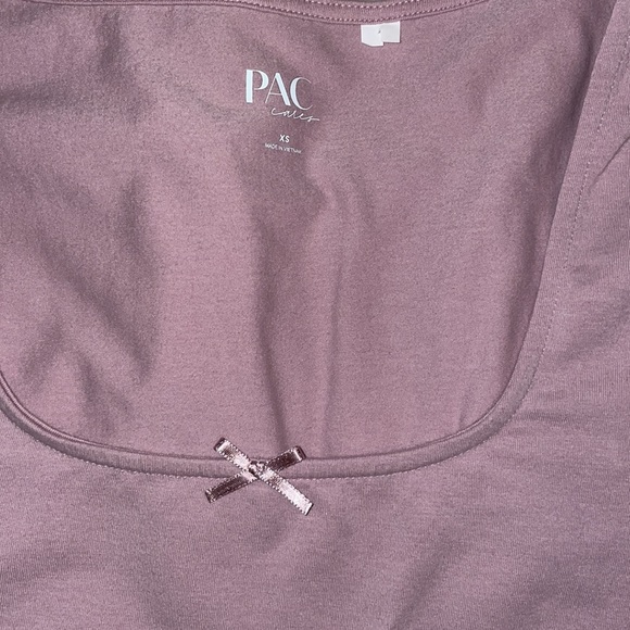 Pacsun XS mauve bow top - Picture 4 of 5